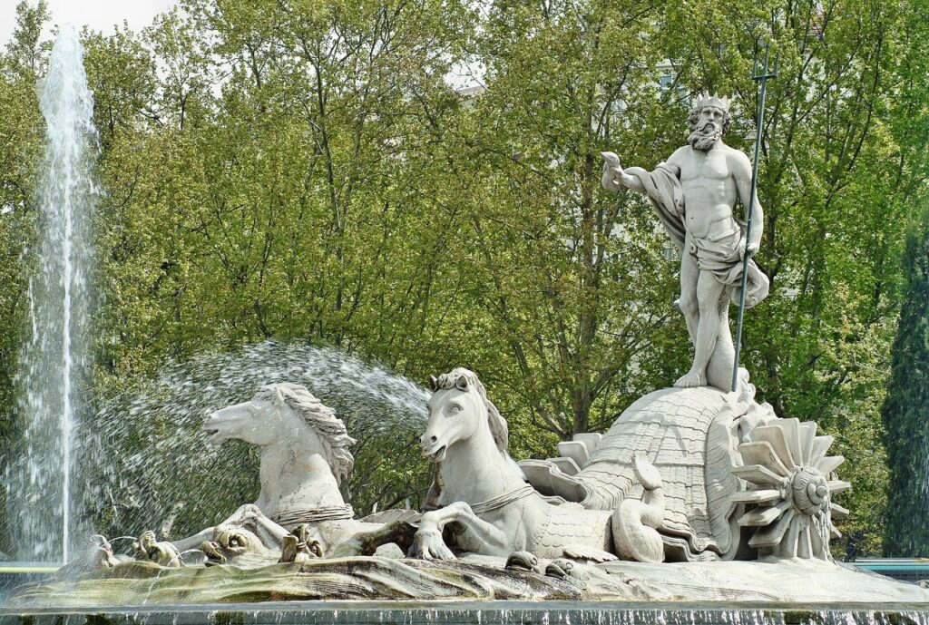 neptuno en el paisaje de la luz
